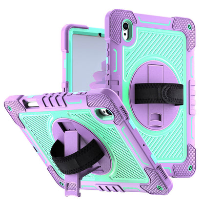 Tablet Case for Samsung Tab S10 FE Plus, Tab S10 FE+ (13 inch) Multi Functional 3in1 Kickstand Hand Strap Shoulder Strap Pencil Holder Heavy Duty Shock Absorbing Rugged TPU Cover Pink
