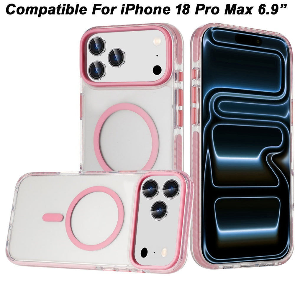 MagSafe Magnetic Transparent Hybrid Shockproof Clear Color Match Durable Grip Hard TPU Slim Protective