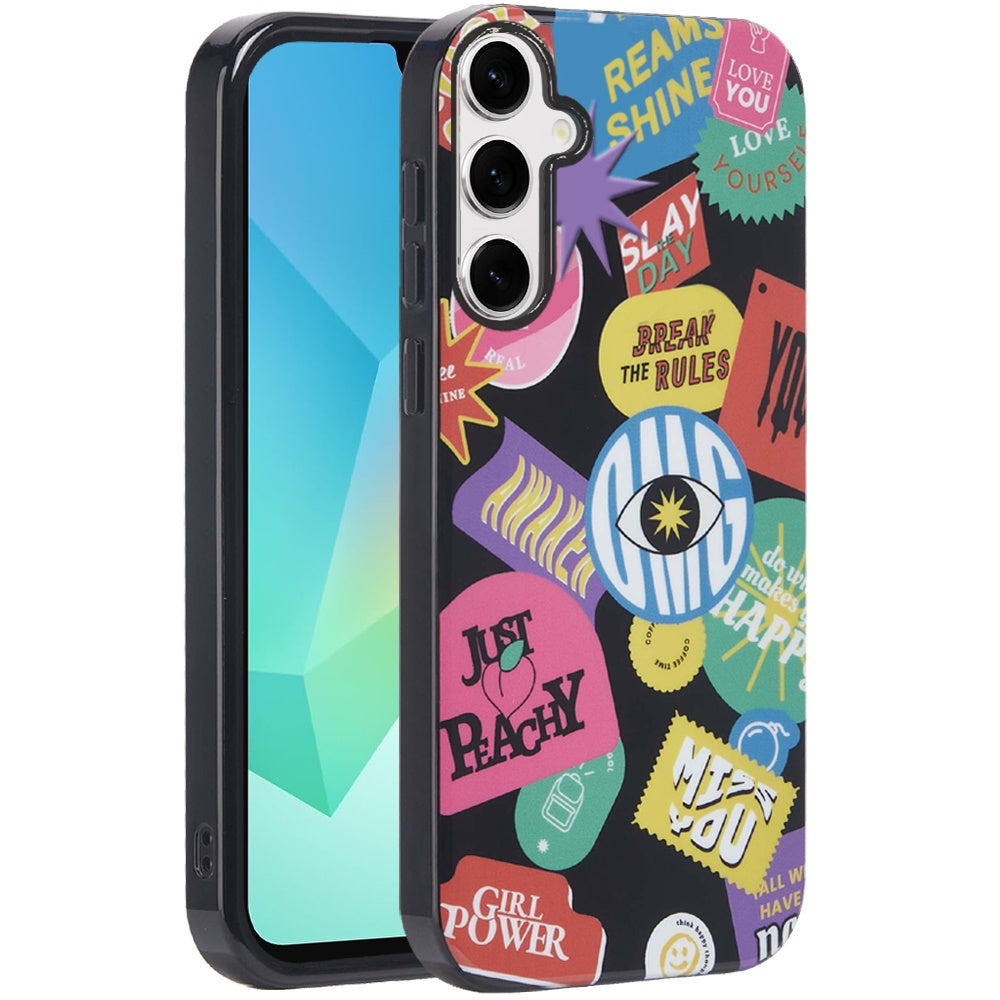 For Samsung Galaxy S21 Fashion Layer Design Slim IMD TPU Protective, Shockproof Hybrid Stylish Durable Hard PC Case Cover