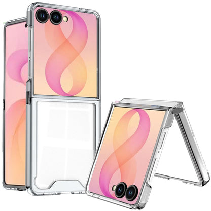Phone Case for Samsung Galaxy Z Flip 8 Ultra-Thin Transparent Hybrid TPU Hard PC Shockproof Slim Bumper Frame Protective Shell Reinforced Edge Cover Clear