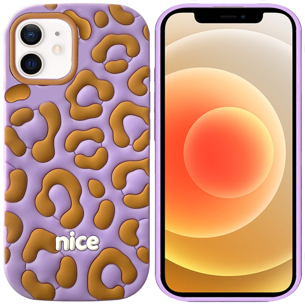 Phone Case for Apple iPhone 12 /12 Pro Fashionable Silicone Textured Decorative Design Pattern Protective Rubber TPU Hybrid Protection Cover