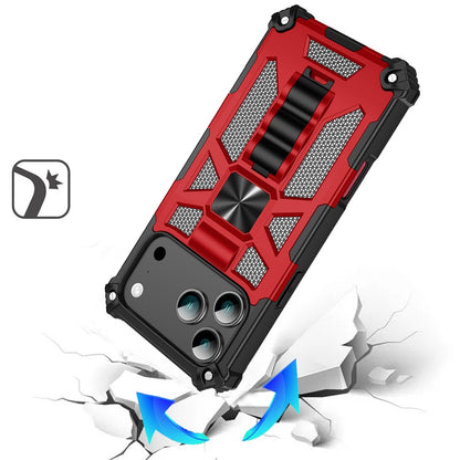 Phone Case for Apple iPhone 18 Pro Built in Magnetic Hiden Kickstand Shockproof Rugged Armor Grip Hybrid Heavy Duty Anti Slip Protective Style Cover