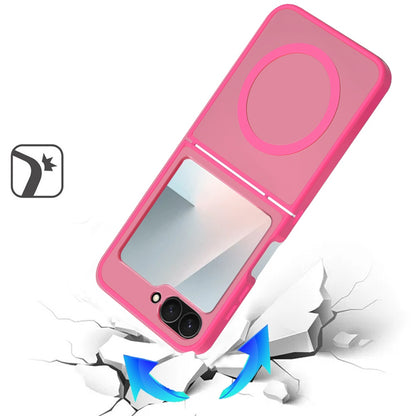 For Samsung Galaxy Z Flip 7 FE / Z Flip 6 MagSafe Compatible Case Hybrid Soft TPU Bumper Hard Translucent Matte Back Slim Shockproof Case Cover