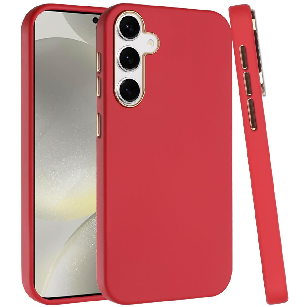 For Samsung Galaxy S25 /S24 Hybrid Armor Shockproof, Durable Bumper Rubber Gummy Gel Slick Hard PC Silicone TPU Case Cover
