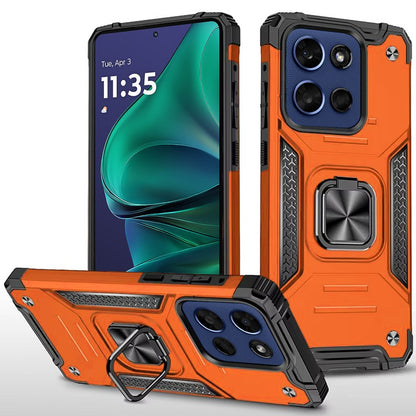 For Motorola Moto G Stylus 5G 2026 /2025 Armor Hybrid Magnetic Stand with Ring Holder Kickstand Shockproof Heavy-Duty Durable Rugged TPU Dual Layer Case Cover Cosmic Orange