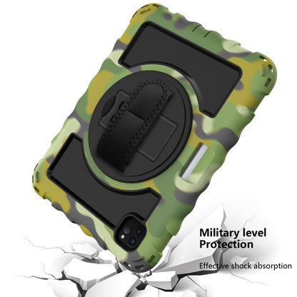 Tablet Case for Apple New iPad (9.7 inch), iPad 6th/5th Gen 2018 2017 360 Rotating Back Hybrid Heavy Duty Kickstand Hand Strap Shoulder Strap Full Body Drop Protection Cover Camouflage
