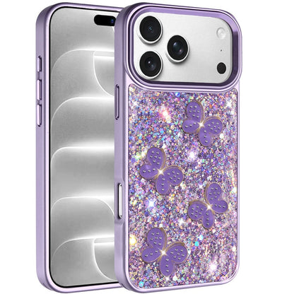 Cute Butterfly Diamond Glitter Metallic Hybrid Shockproof Shimmer Grip Stylish Protective Luxury Designer