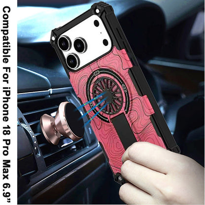 Phone Case for Apple iPhone 18 Pro Max Stylish Design Magnetic Car Mount Friendly Hybrid Rugged Grip Shockproof Kickstand Textured Armor Durable Cover
