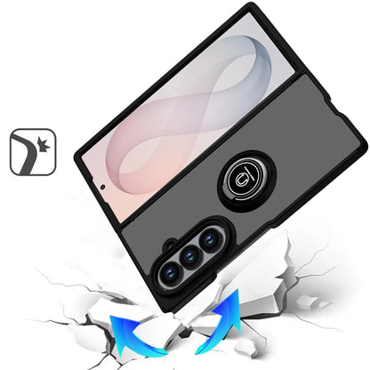 Phone Case for Samsung Galaxy Z Fold 8 Ultra Hybrid Magnetic Ring Stand TPU Hard Silicone Reinforced Bumper Shock Absorbing Matte Design Cover