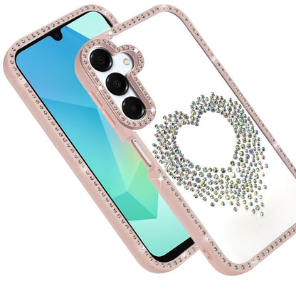 For Samsung Galaxy A16 5G Angel Hearts Glitter Shimmer Diamond Edge Hybrid Drop Protection Shockproof Design Case Cover