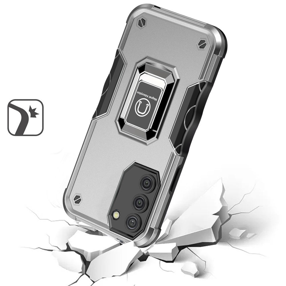 For Samsung Galaxy S25 EDGE Hybrid Stand Magnetic Ring Holder Kickstand Heavy Duty Rugged Drop Silicone & Hard PC Shockproof Case Cover