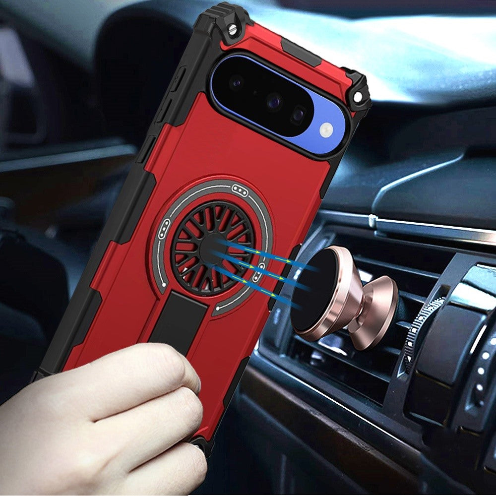 Invisible Kickstand Magnetic Car Mount Friendly Shockproof Texture Anti Slip Durable Grip Heavy Duty Hybrid