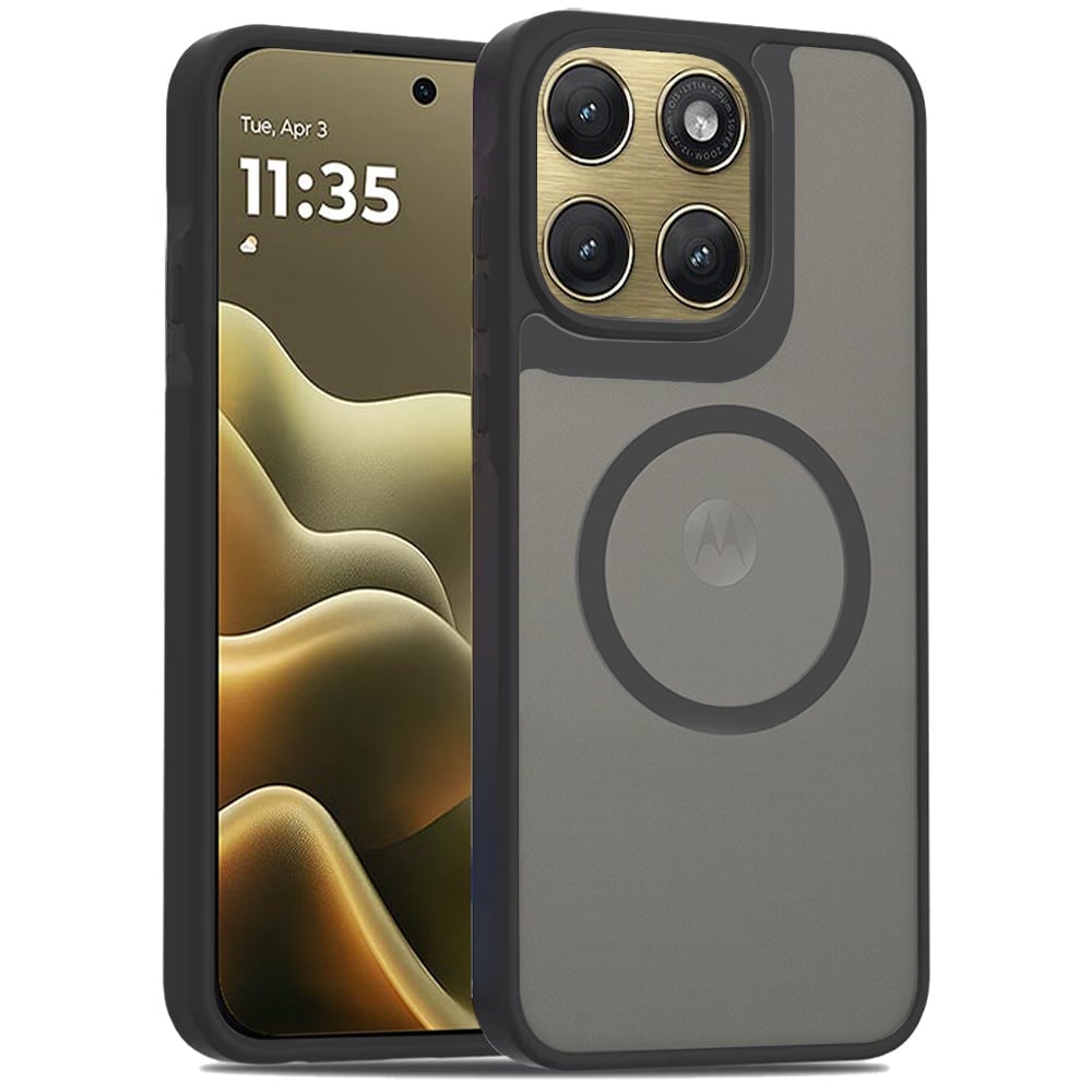Phone Case for Motorola Edge 2026 Magnetic Matte Hybrid Shockproof Smooth Grip Durable Camera Protection Anti-Slip Soft Touch TPU Armor Cover