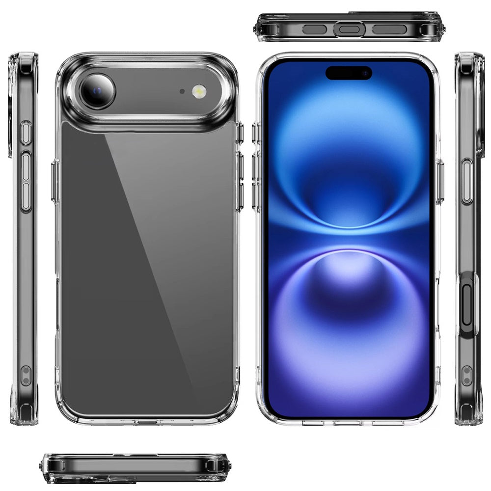 For Apple iPhone 17 AIR Shockproof Slim Crystal Clear Transparent Hybrid Cover with Enhanced Drop Protection Case Cover Transparent
