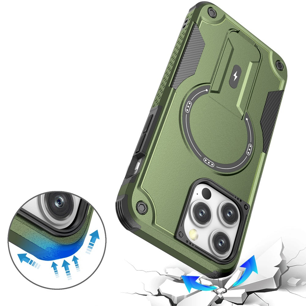 For Samsung Galaxy S25 /S24 Magnetic Invisible Kickstand Holder with Magsafe, Slim Fit Shockproof Hybrid Military Grade Heavy Duty Case Cover