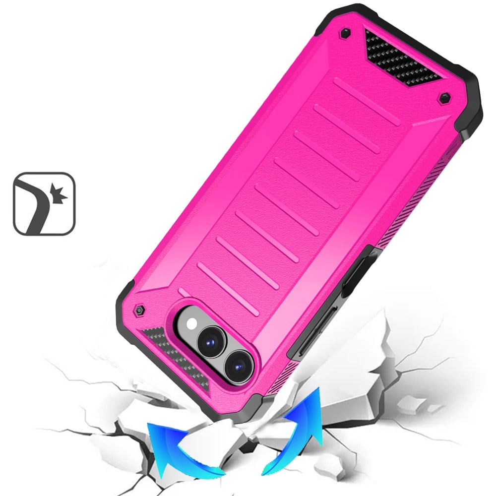 Phone Case for TCL Revvl 8 Premium Tough Lined Hybrid Shockproof Rugged Dual Layer TPU Durable Impact Resistant Textured Grip Defense Cover