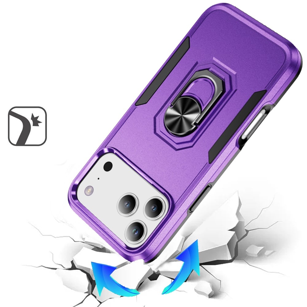 Phone Case for Apple iPhone 18 Pro Tough Hybrid Ring Stand Shockproof Rugged Grip Impact Resistant Hybrid Kickstand Heavy Duty Durable Cover