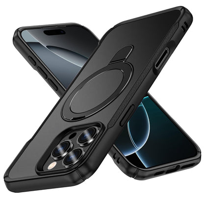 For iPhone 16 Pro Max (6.9") Matte Finish Magnetic Ring Hybrid Protective Invisible Kickstand Magsafe Compatible Protector