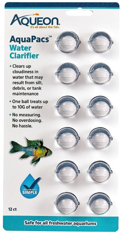 Aqueon AquaPacs Water Clarifier [Aquarium Supplies] 12 count