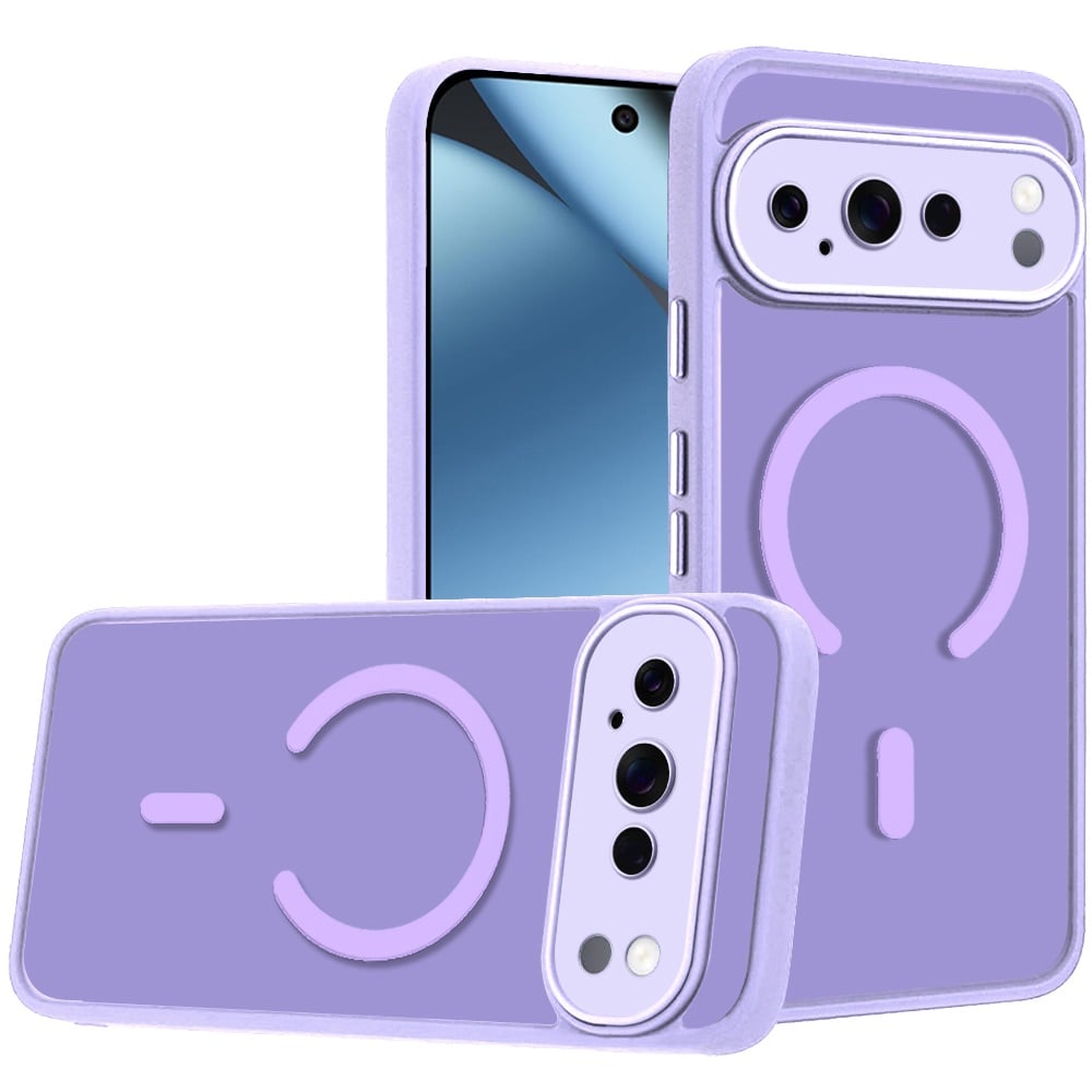 Phone Case for Google Pixel 11 Pro XL Matte Frosted Magnetic Back Hybrid Hard PC Soft TPU Camera Protection Slim Shock Absorbing Anti Fingerprint Cover