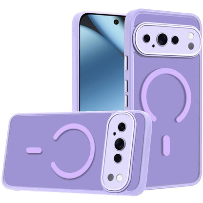 Phone Case for Google Pixel 11 Pro XL Matte Frosted Magnetic Back Hybrid Hard PC Soft TPU Camera Protection Slim Shock Absorbing Anti Fingerprint Cover