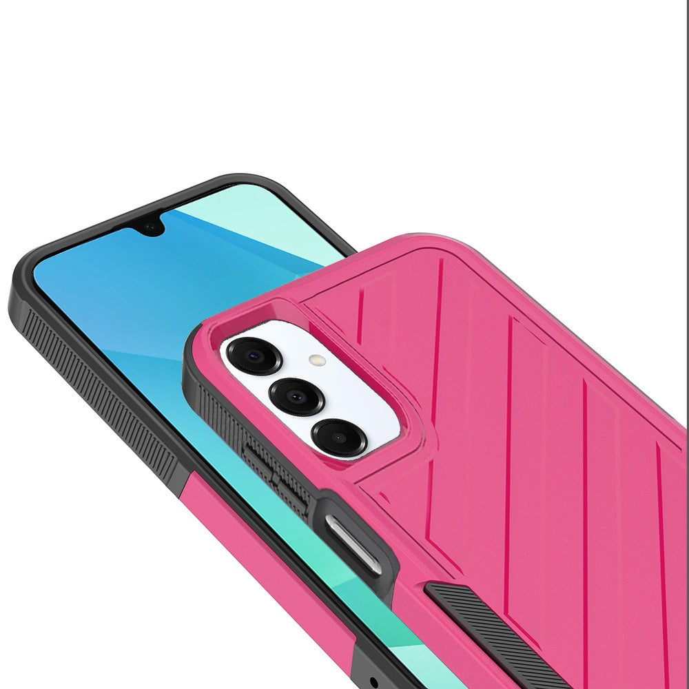 For Apple iPhone 17E /16E Hybrid lined shockproof dual layer Rugged 2in1 Hard PC & Silicone TPU Non Slip Textured Tough Armor Case Cover Hot Pink