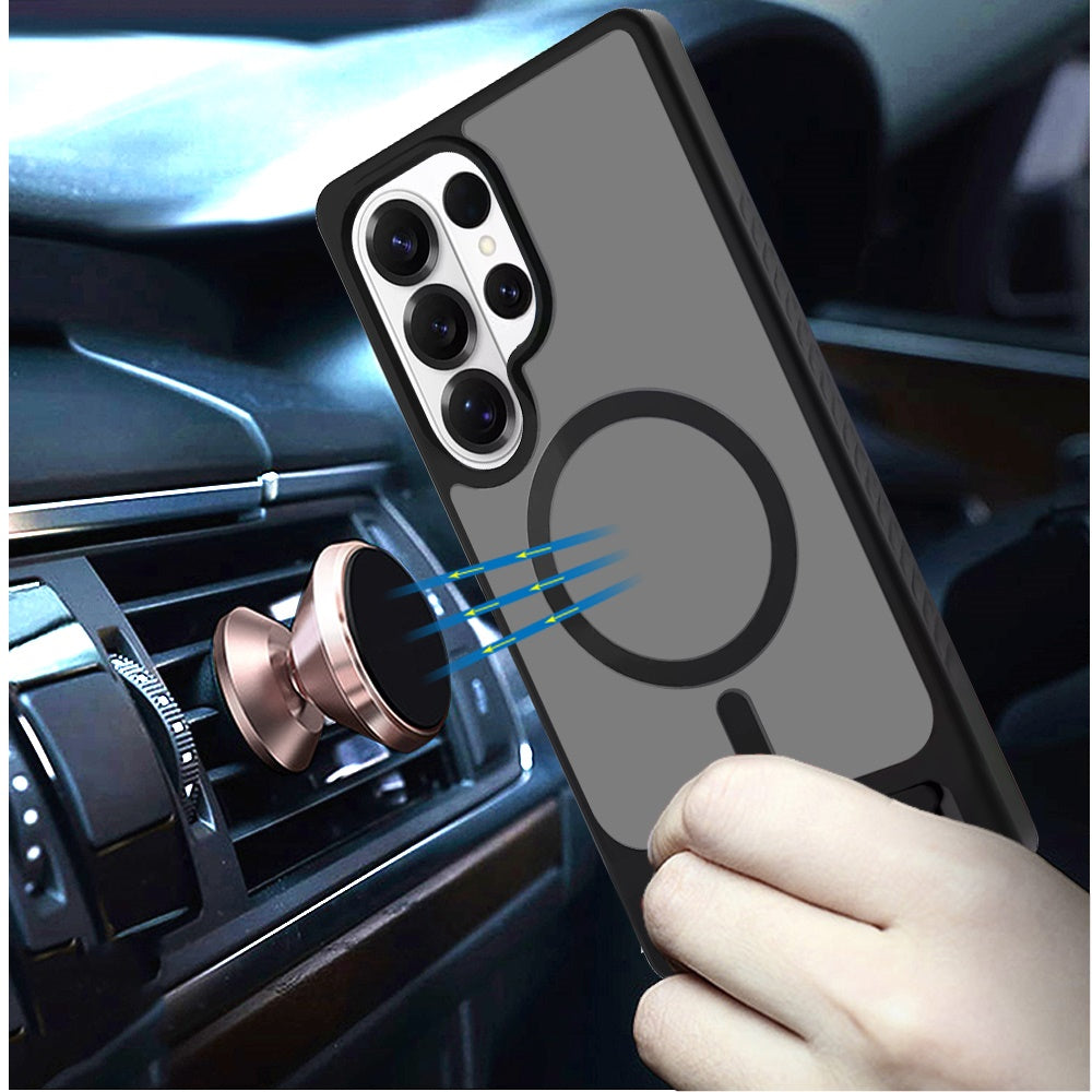 For Apple iPhone 17E /16E Matte Magnetic Circle Back TPU Hybrid Drop Protection with Metal Kickstand Shockproof Design Case Cover