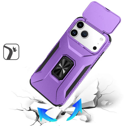 Magnetic Ring Stand Camera Protection Shockproof Heavy Duty Kickstand Rugged Grip Anti Scratch Hybrid
