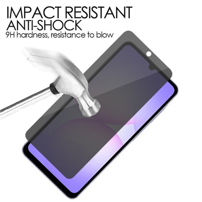 Screen Protector for Samsung Galaxy A08 4G, A07 5G, A07 4G Tempered Glass Screen Protector Privacy Anti-Spy Anti Peeping 9H, Black Screen Guard Easy to Install Black