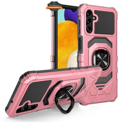 For Samsung Galaxy A26 Hybrid Magnetic Car Mount Ring Kickstand Stand Holder Full-Body Armor Protective [Military Grade] Case Cover