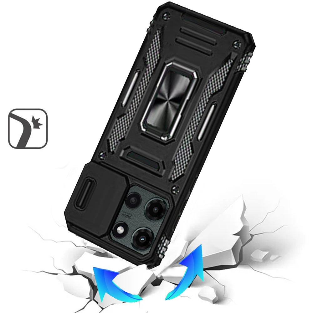 Tough Metal Ring Shockproof Sliding Camera Window Hybrid Armor Rugged Anti Slip Heavy Duty Grip