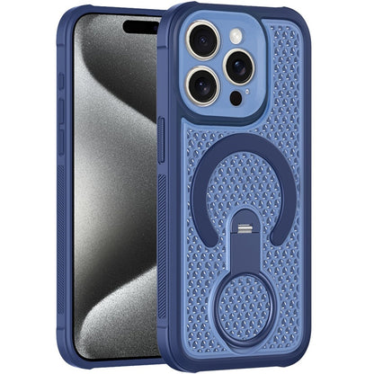 Phone Case for iPhone 15 Pro Max Magnetic Honeycomb Hybrid Rugged Armor Kickstand Dual Layer Shock Absorbing Hard PC Soft TPU Cover