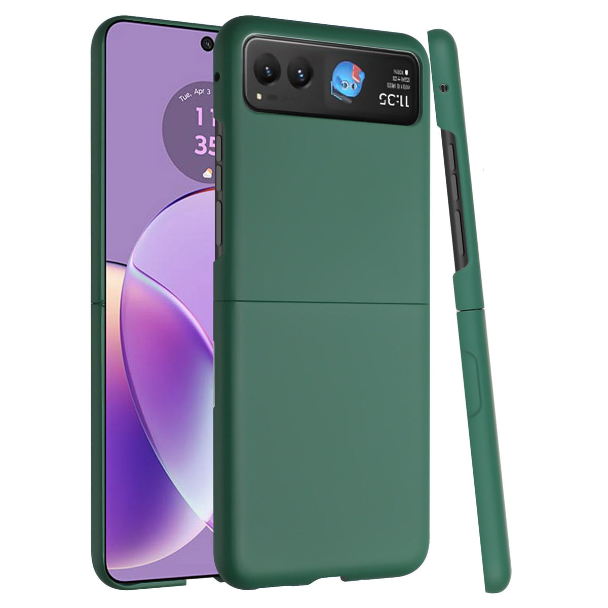 For Samsung Galaxy Z Flip 7 FE Snap-On Flip Premium Matte Finish Slim Lightweight Protective PC + Rubber TPU Hard Shell Case Cover
