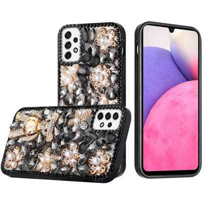 For Motorola Razr 2024 Bling Crystal 3D Full Diamonds Luxury Sparkle Glitter Rhinestone Hybrid Protective Case Cover