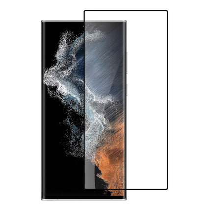 For Samsung Galaxy S24 Ultra Tempered Glass Screen Protector [Full Coverage] Curved Black Edged 9H Hardness Glass Screen Protector Protector Black