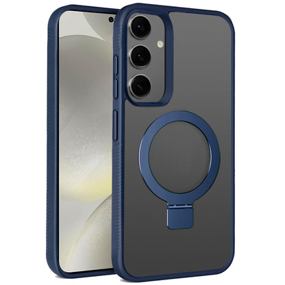 For Apple iPhone 16e Magnetic Circle Kickstand with MagSafe Compatibility, Matte Skin, Rugged Bumper, and Ring Holder Case Cover