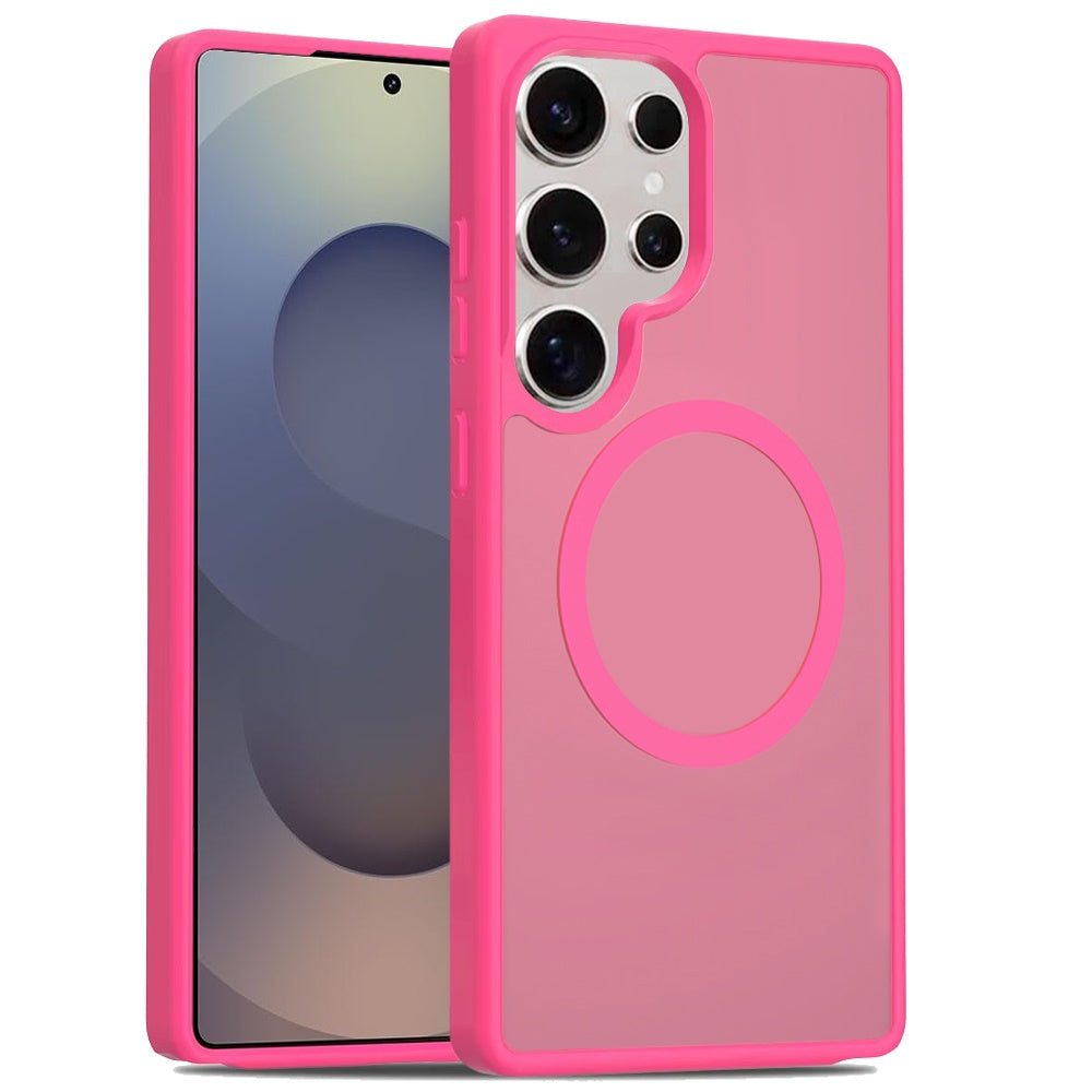 For Samsung Galaxy S25 Ultra MagSafe Compatible Case Hybrid Soft TPU Bumper Hard Translucent Matte Back Slim Shockproof Case Cover