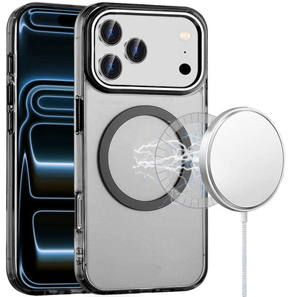 Phone Case for Apple iPhone 18 Pro Max Magnetic Clear Acrylic Metal Button Camera Guard Shockproof Transparent Slim Grip Premium Hybrid Cover