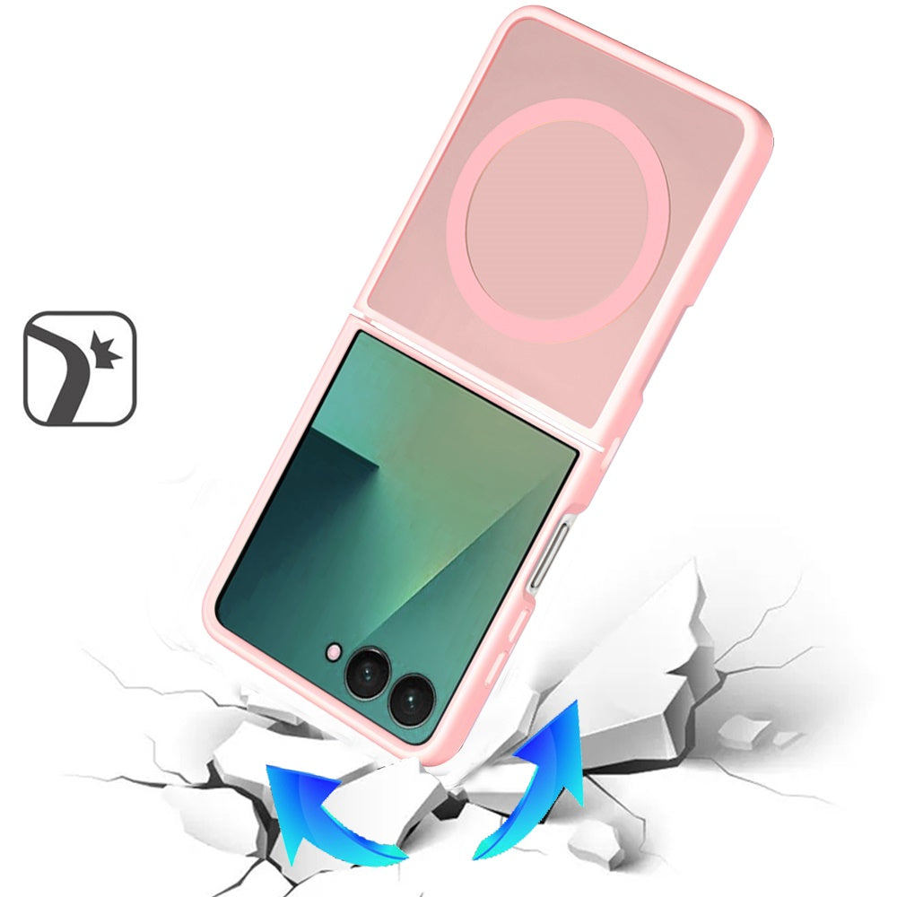 For Samsung Galaxy Z Flip 7 MagSafe Compatible Case Hybrid Soft TPU Bumper Hard Translucent Matte Back Slim Shockproof Case Cover