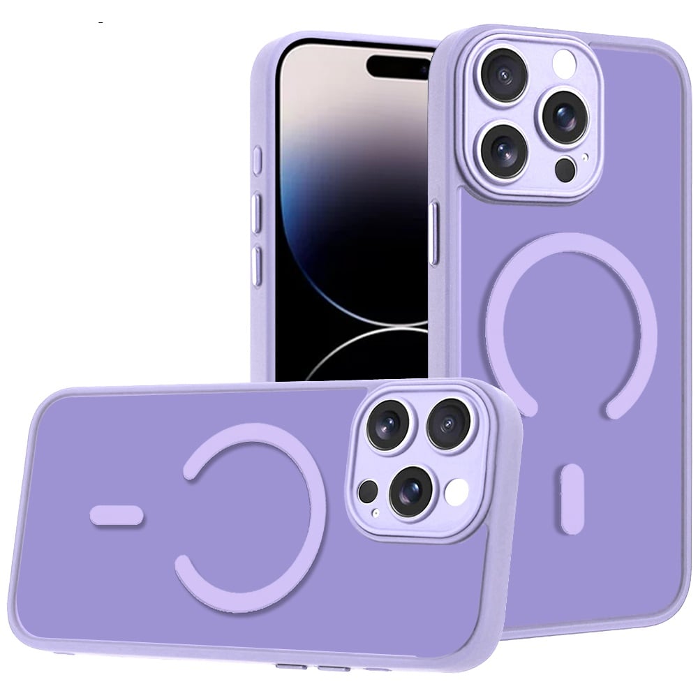 Phone Case for Apple iPhone 14 Pro Max Matte Frosted Magnetic Back Hybrid Hard PC Soft TPU Camera Protection Slim Shock Absorbing Anti Fingerprint Cover