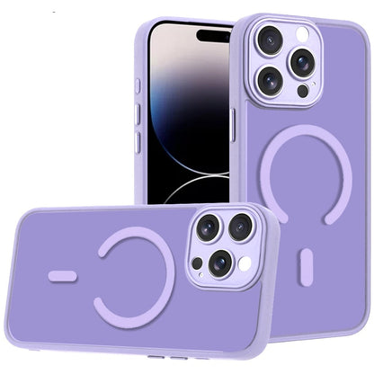 Phone Case for Apple iPhone 14 Pro Max Matte Frosted Magnetic Back Hybrid Hard PC Soft TPU Camera Protection Slim Shock Absorbing Anti Fingerprint Cover