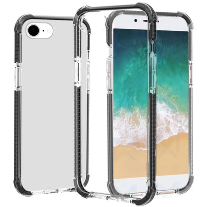 For Apple iPhone 17E /16E Hybrid Transparent Acrylic Rubber Gummy Hard PC Silicone TPU Color Bumper Frame Shockproof Case Cover