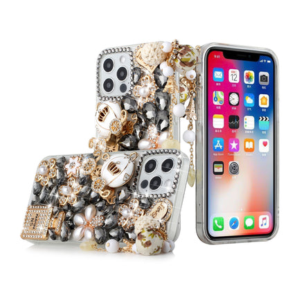 For Apple iPhone 17E /16E Bling Crystal 3D Full Diamonds Luxury Sparkle Rhinestone Hybrid Case Cover