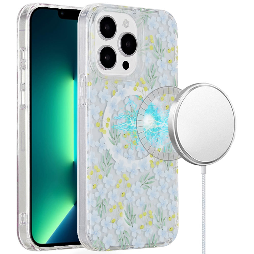 For Apple iPhone 13 Pro Max Double Layer IMD Magnetic Hybrid Shockproof Protection Anti Scratch Durable Design Secure Grip Slim Profile Compatible Design Case Cover