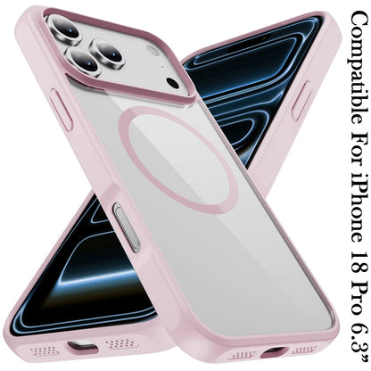 Phone Case for Apple iPhone 18 Pro Transparent Magnetic HQ Shockproof Hybrid 2.0mm Thick AntiSlip Grip Drop Protection Rugged Clear Durable Impact Cover