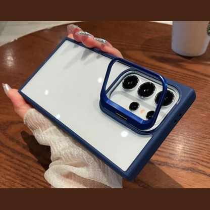 For Samsung Galaxy A17 5G Hybrid Camera Stand Kickstand Shockproof Protection with Reinforced Grip Design and Adjustable Viewing Support Case Cover