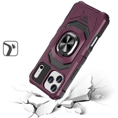 Phone Case for Apple iPhone 18 Pro Max Rugged Hybrid Dual Layer Magnetic Ring Stand Armor Shock Absorbing Heavy Duty TPU Reinforced Bumper Cover