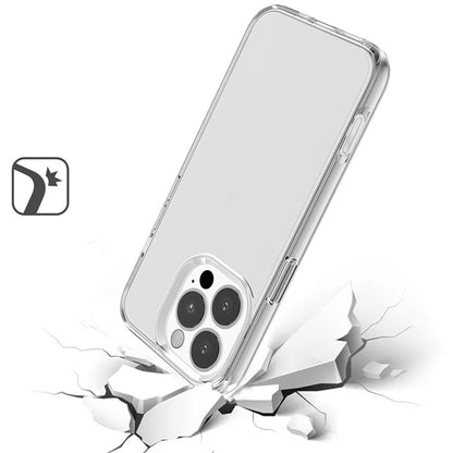 Phone Case for AppleiPhone 16 Pro Shockproof Thick 3mm Clear Heavy Duty Drop Resistant TPU Reinforced Corner Protective Transparent Durable Cover Clear