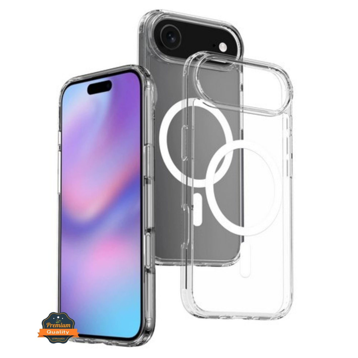 For Apple iPhone 17 Pro Max Hybrid Clear Case Compatible with MagSafe Shockproof Protective Transparent Back, Slim Fit, Wireless Charging Ready Case Cover Clear