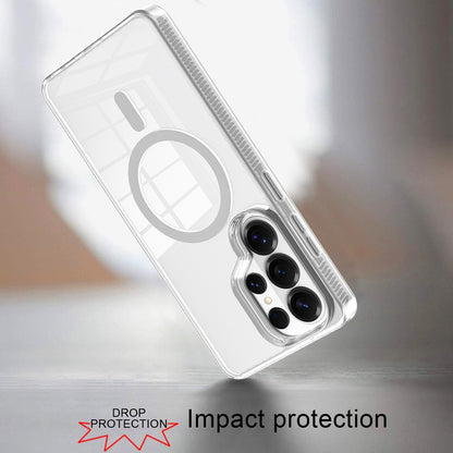 For Samsung Galaxy S26 Ultra MagSafe Compatible Integrated Technology Clean Transparent Hybrid Armor TPU Frame Case Cover Clear